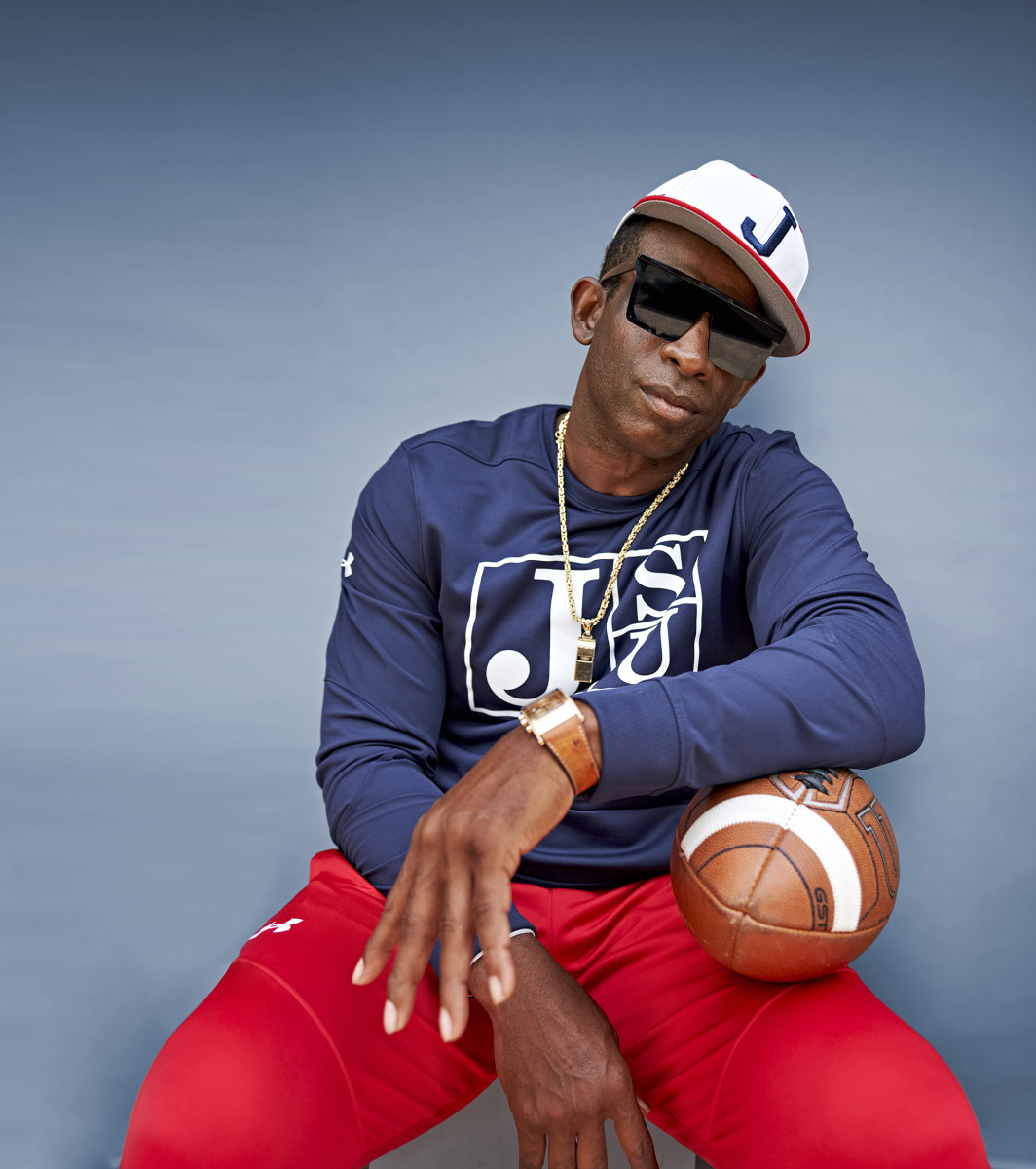 Portrait of Deion Sanders, taken in 2022